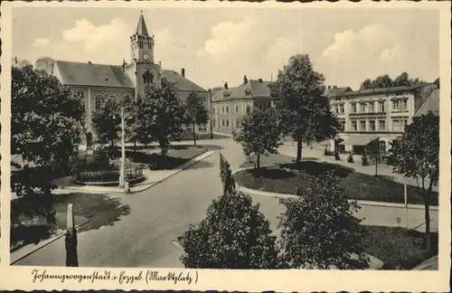 Johanngeorgenstadt Marktplatz Kirche  *