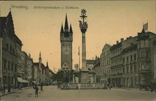 Straubing Dreifaltigkeitssaeule Stadtturm x