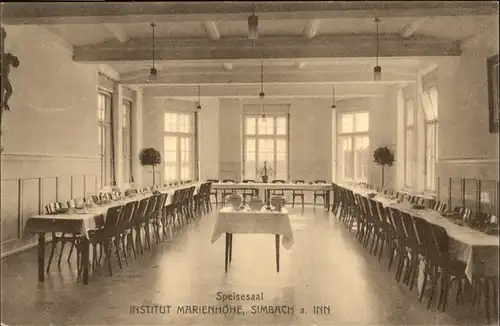 Simbach Inn Institut Marienhoehe Speisesaal