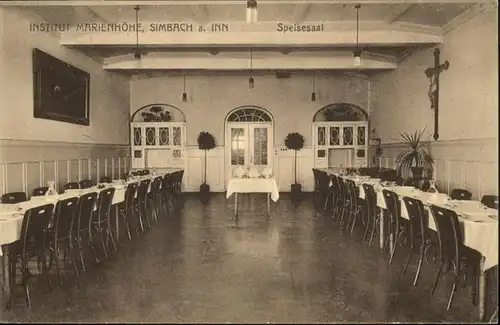 Simbach Inn Institut Marienhoehe Speisesaal