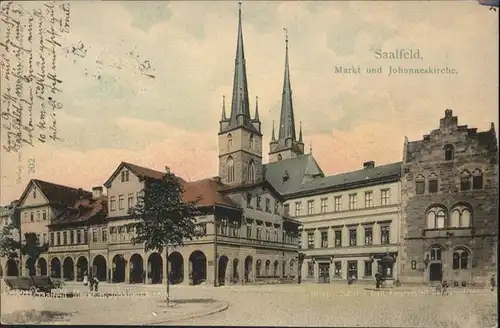 Saalfeld Saale Markt Johannes Kirche  