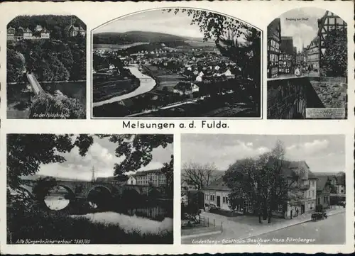 Melsungen Fulda Melsungen Alte Buergerbruecke Gasthaus Lindenberg  * / Melsungen /Schwalm-Eder-Kreis LKR