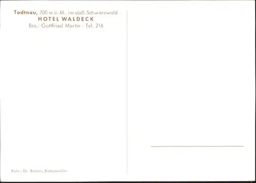 Todtnau Hotel Waldeck *