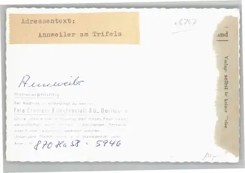 Annweiler Trifels Annweiler  * / Annweiler am Trifels /Suedliche Weinstrasse LKR