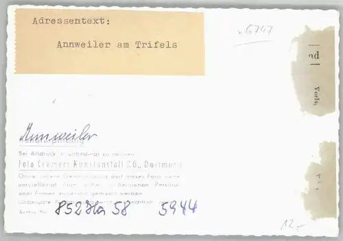 Annweiler Trifels Annweiler  * / Annweiler am Trifels /Suedliche Weinstrasse LKR