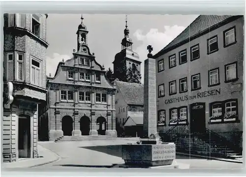 Buchen Odenwald Rathaus Gasthaus zum Riesen *