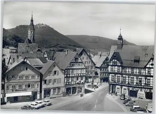 Bad Urach Marktplatz Fachwerkhaeuser *