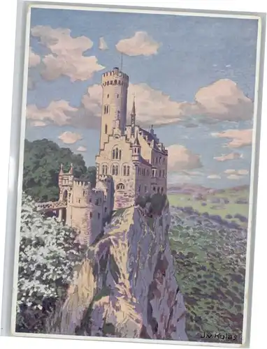 Lichtenstein Wuerttemberg Burg Kuenstler J. v. Kulas *