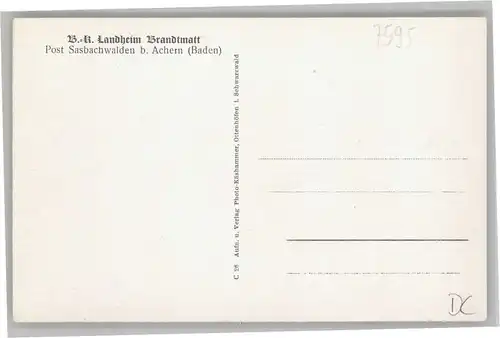 Sasbachwalden Landheim Brandtmatt *