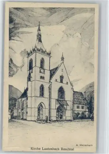 Lautenbach Renchtal Lautenbach Renchtal Kirche Kuenstler A Welnschenk * / Lautenbach /Ortenaukreis LKR