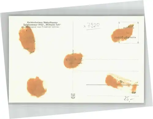 wu54934 Heidenheim Brenz Heidenheim Naturtheater Wilhelm Tell * Kategorie. Heidenheim an der Brenz Alte Ansichtskarten
