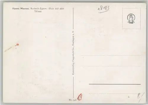 Rottach-Egern Kuenstler Hans Maurus *