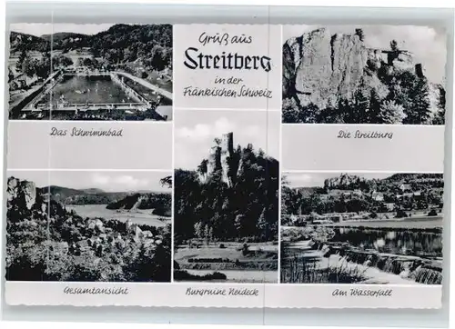 Streitberg Oberfranken Schwimmbad Burgruine Neideck Wasserfall Streitburg *