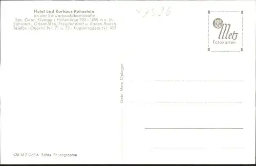 Ottenhoefen Schwarzwald Ottenhoefen Hotel Kurhaus Ruhestein * / Ottenhoefen im Schwarzwald /Ortenaukreis LKR