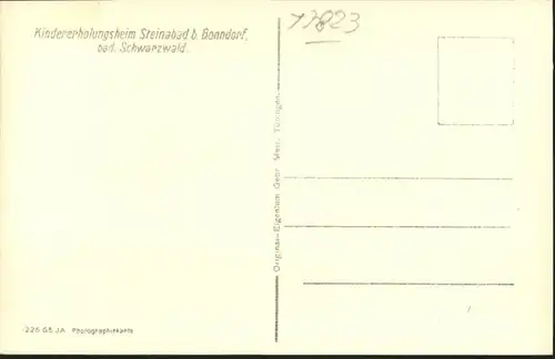 Bonndorf Schwarzwald Bonndorf Kindererholungsheim Steinabad * / Bonndorf /Waldshut LKR