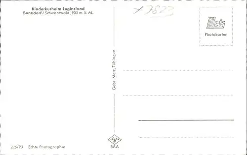 Bonndorf Schwarzwald Bonndorf Kinderkurheim Luginsland * / Bonndorf /Waldshut LKR