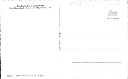 Bonndorf Schwarzwald Bonndorf Kinderkurheim Luginsland * / Bonndorf /Waldshut LKR