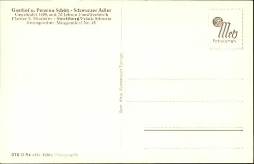 Streitberg Oberfranken Gasthof Pension Schuetz Schwarzer Adler *