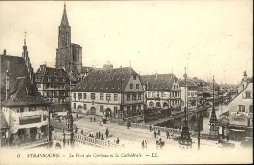 Strasbourg Pont Corbeau Cathedrale *