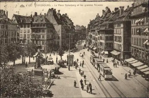 Strasbourg Strassenbahn Place Gutenberg Grandes Arcades x