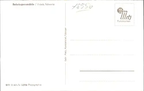 Behringersmuehle Fraenkische Schweiz *