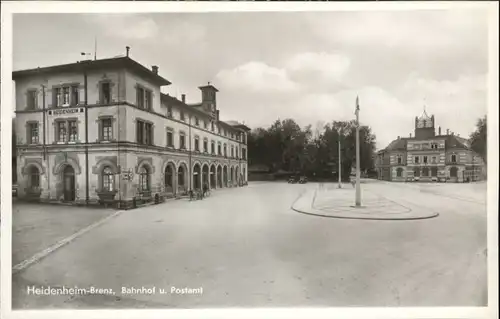 wx33512 Heidenheim Brenz Heidenheim Brenz Bahnhof Post * Kategorie. Heidenheim an der Brenz Alte Ansichtskarten