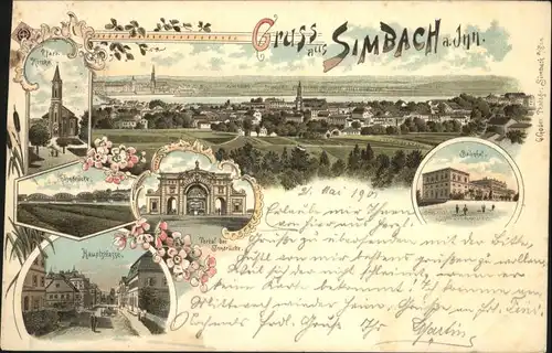 Simbach Inn Bahnhof Innbruecke Hauptstrasse