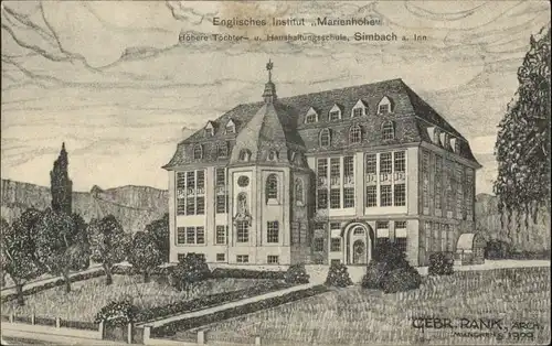 Simbach Inn Institut Marienhoehe Kuenstler Gebr. Rank