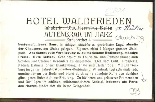 Altenbrak Hotel Waldfrieden