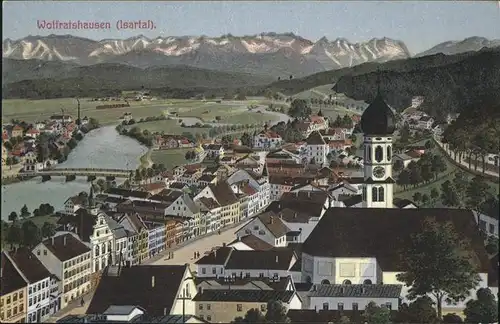 Wolfratshausen Bruecke Kirche 