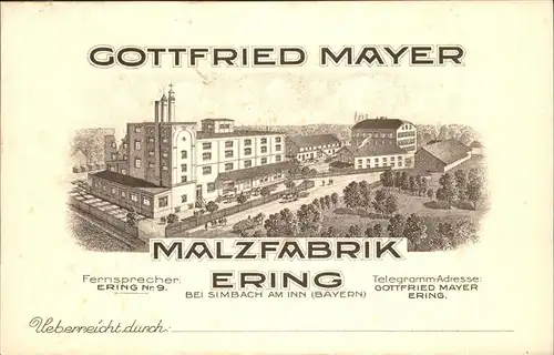 Simbach Inn Gottfried Mayer Malzfabrik Ering