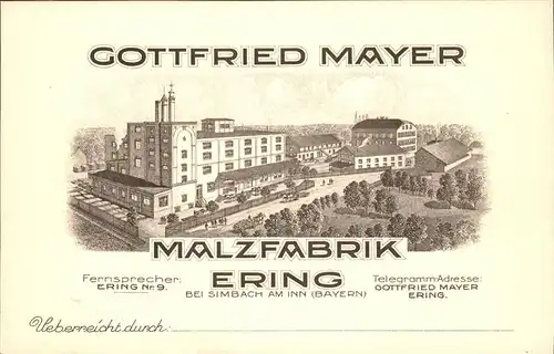 Simbach Inn Gottfried Mayer Malzfabrik Ering