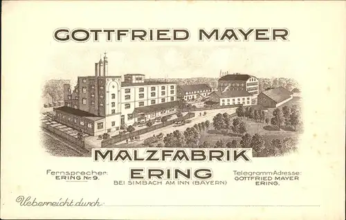 Simbach Inn Gottfried Mayer Malzfabrik Ering