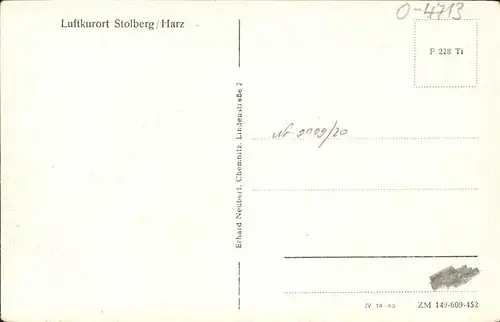 Stolberg Harz Luftkurort Fachwerkhaus Kat. Stolberg Harz