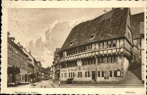 Stolberg Harz Rathaus Fachwerkhaus Kat. Stolberg Harz