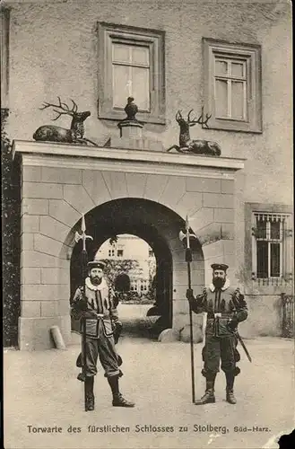 Stolberg Harz Torwarte fuerstliches Schloss zu Stolberg Kat. Stolberg Harz