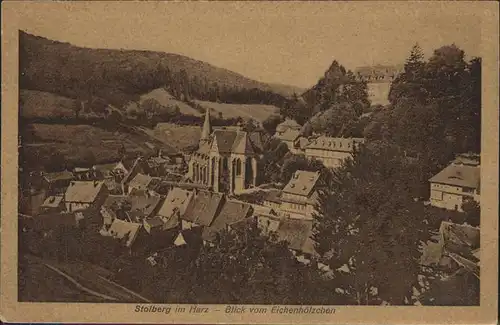 Stolberg Harz Blick Eichenhoelzchen Kat. Stolberg Harz