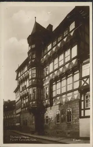 Stolberg Harz Fuerstl. Consistorium Kat. Stolberg Harz