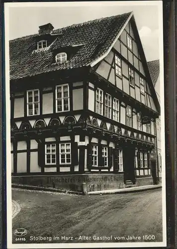 Stolberg Harz Alter Gasthof v. 1500 Kat. Stolberg Harz