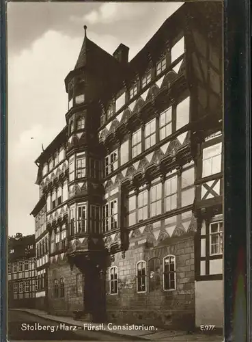 Stolberg Harz Fuerstl. Consistorium Kat. Stolberg Harz