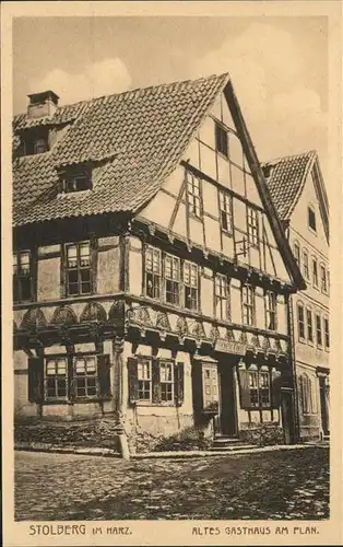 Stolberg Harz Altes Gasthaus Plan Kat. Stolberg Harz