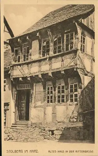 Stolberg Harz Rittergasse altes Haus Kat. Stolberg Harz