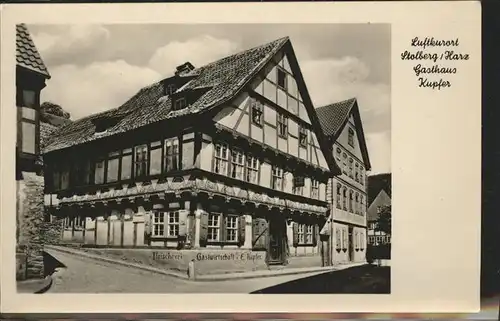 Stolberg Harz Gasthaus Kupfer Kat. Stolberg Harz