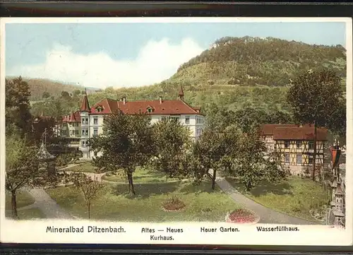 Bad Ditzenbach Kurhaeuser Garten Wasserfuellhaus Kat. Bad Ditzenbach