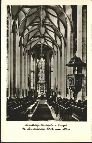 Annaberg-Buchholz Erzgebirge Annaberg Erzgebirge St Annen Kirche  Altar x / Annaberg /Erzgebirgskreis LKR