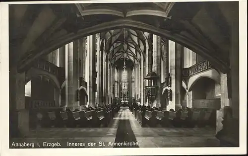Annaberg-Buchholz Erzgebirge Annaberg Erzgebirge Inners St Annen Kirche  * / Annaberg /Erzgebirgskreis LKR