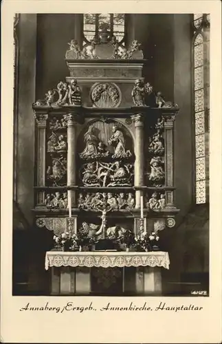 Annaberg-Buchholz Erzgebirge Annaberg Erzgebirge Annen Kirche Haupt Altar * / Annaberg /Erzgebirgskreis LKR