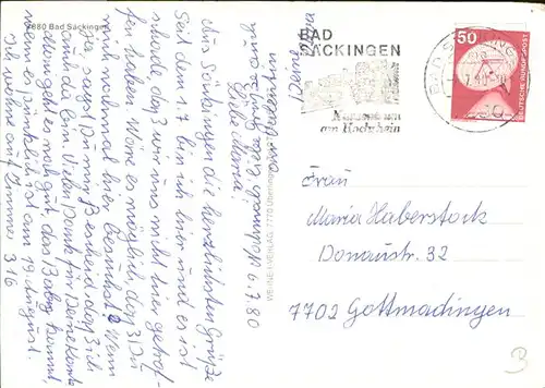 Bad Saeckingen Bad Saeckingen Bruecke Kurklinik x / Bad Saeckingen /Waldshut LKR