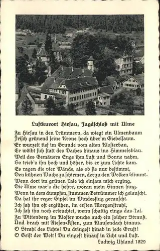 Hirsau Jagdschloss Ulme Gedicht Ludwig Uhland / Calw /Calw LKR