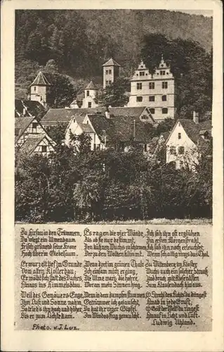 Hirsau Gedicht Ludwig Uhland / Calw /Calw LKR